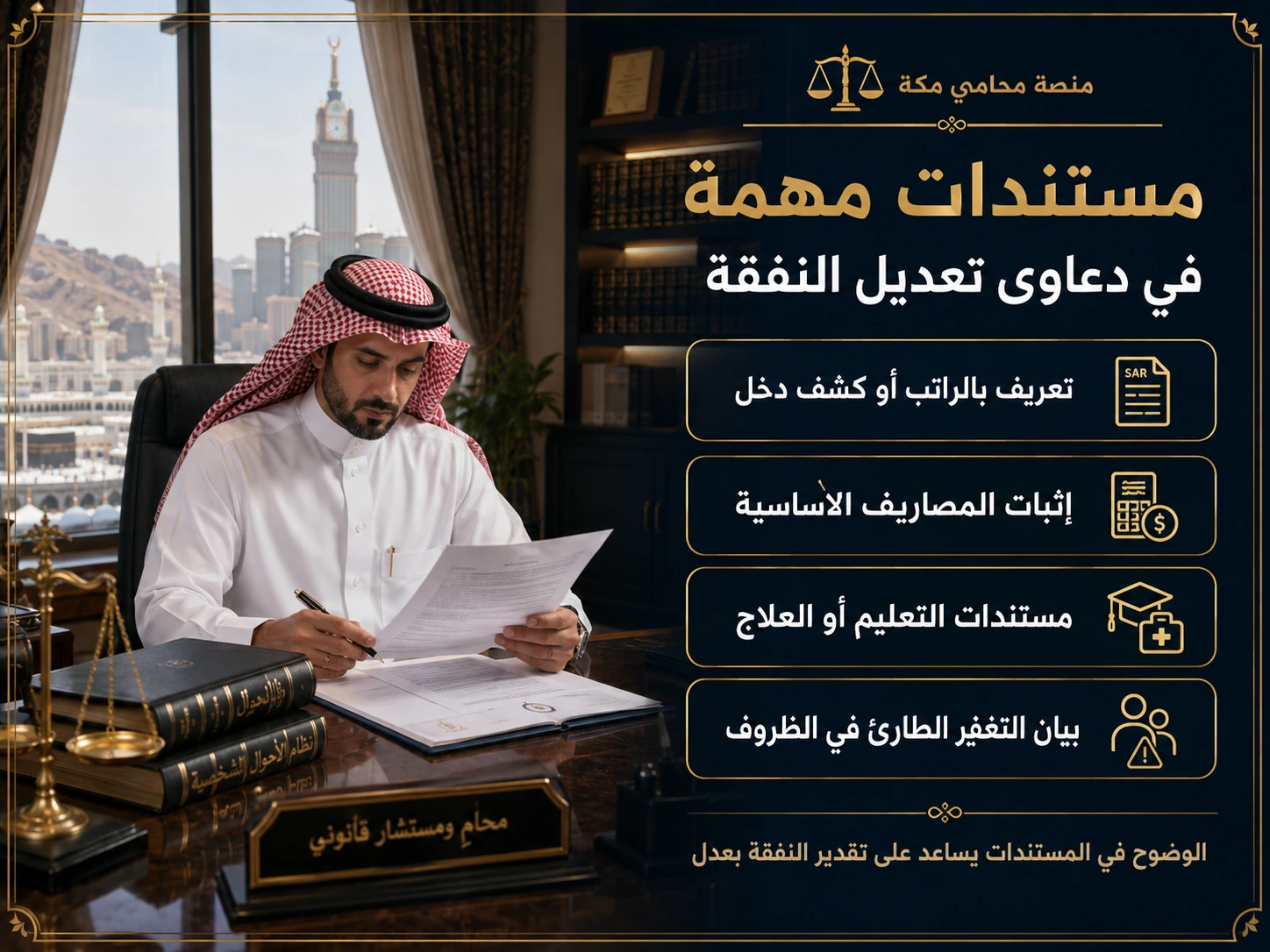 مستندات مهمة في دعاوى تعديل النفقة