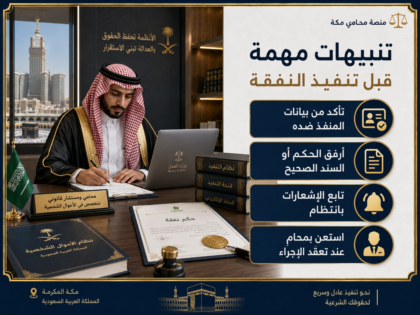 تنبيهات مهمة قبل تنفيذ النفقة