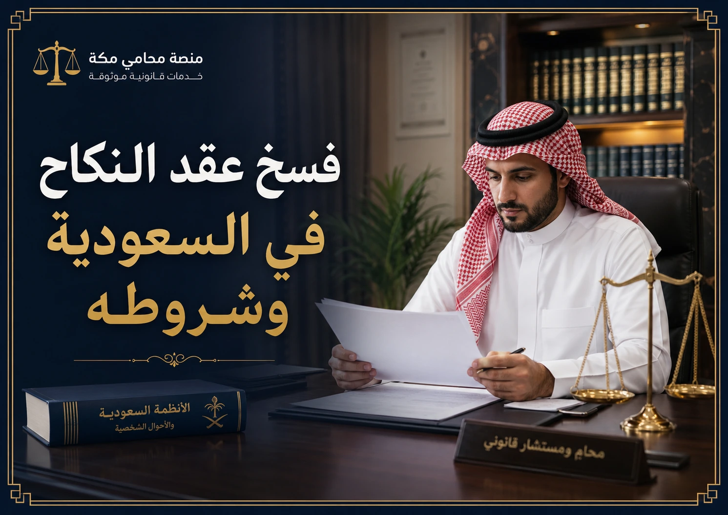 فسخ عقد النكاح في السعودية وشروطه