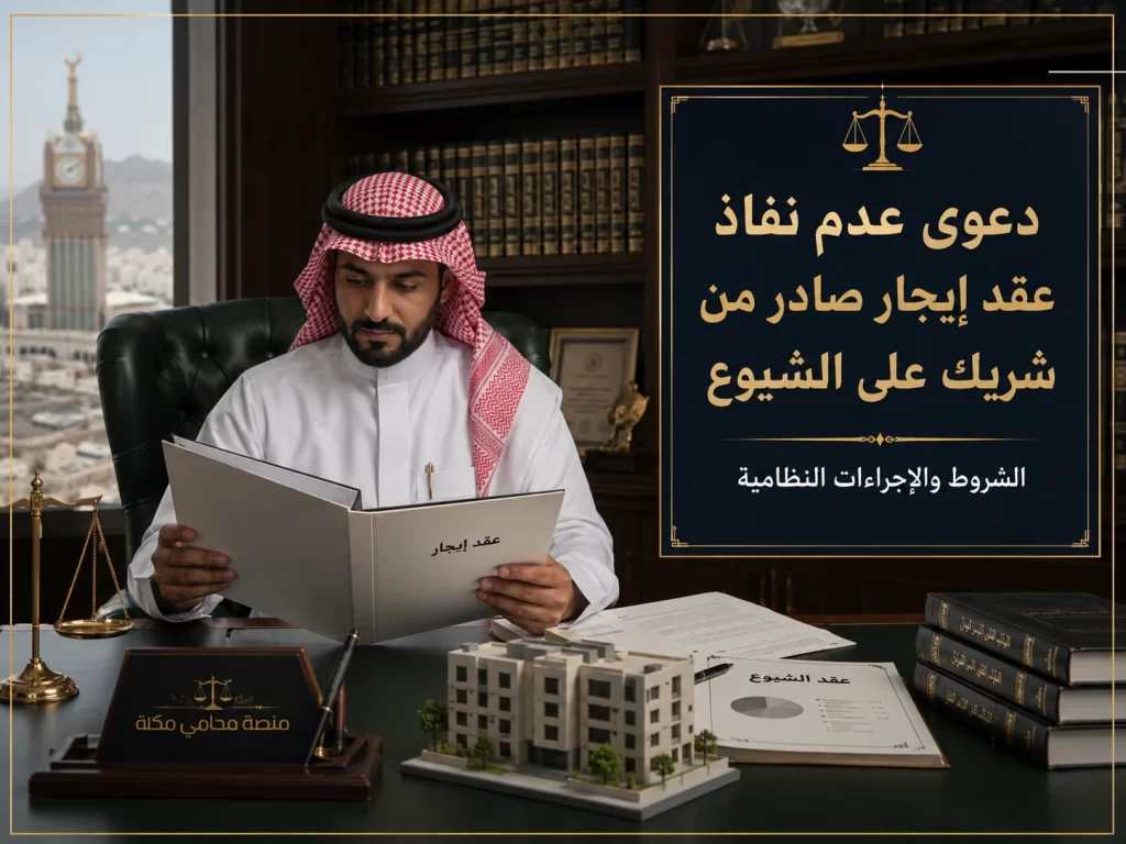 دعوى عدم نفاذ عقد إيجار صادر من شريك على الشيوع في السعودية