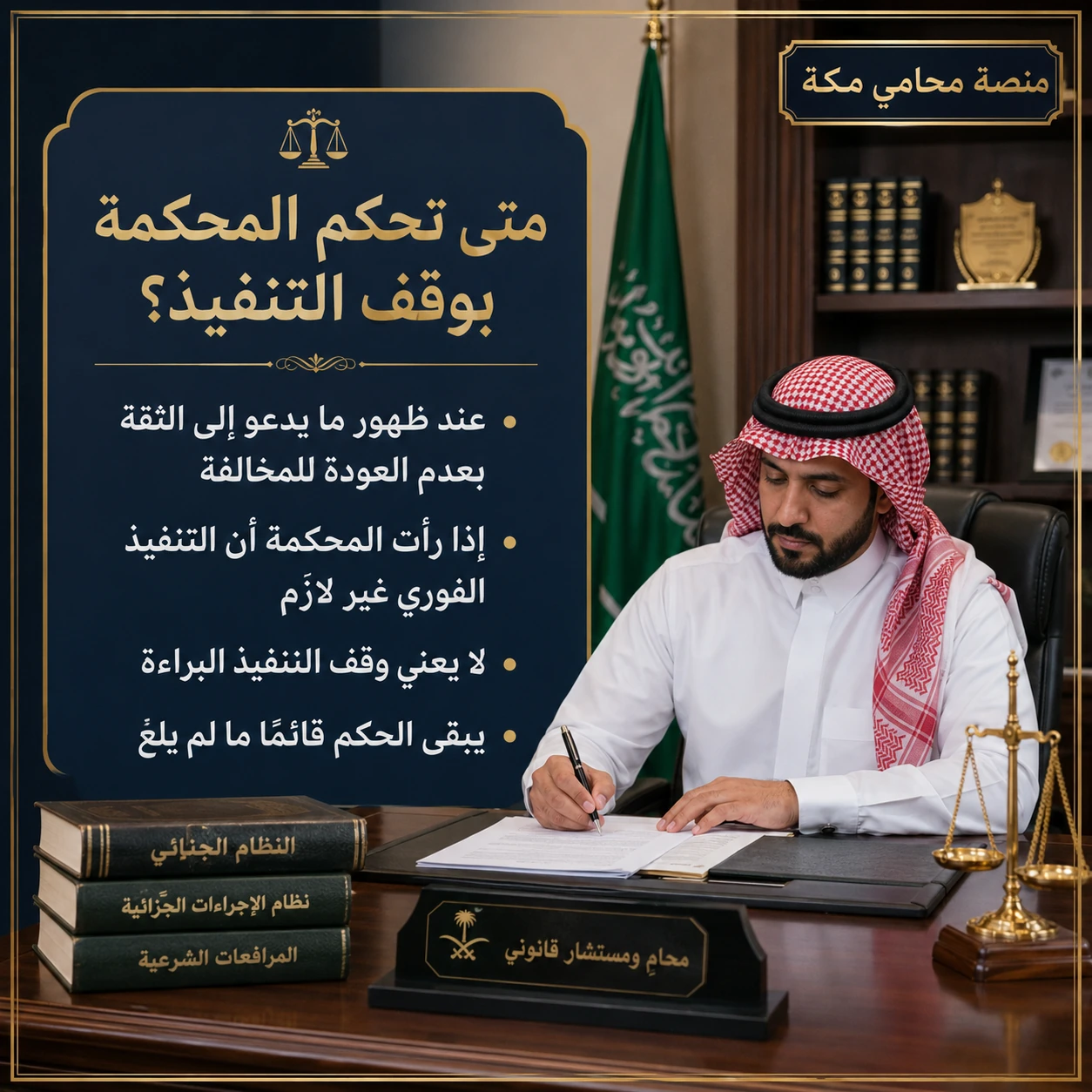 متى تحكم المحكمة بوقف تنفيذ عقوبة السجن في السعودية