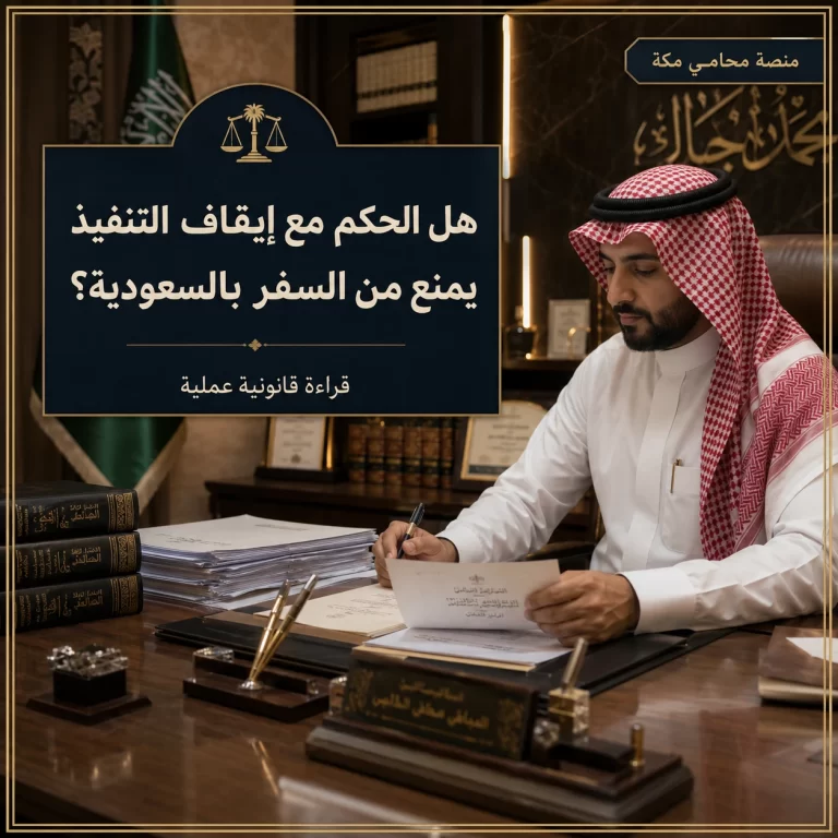 هل الحكم مع إيقاف التنفيذ يمنع من السفر بالسعودية؟