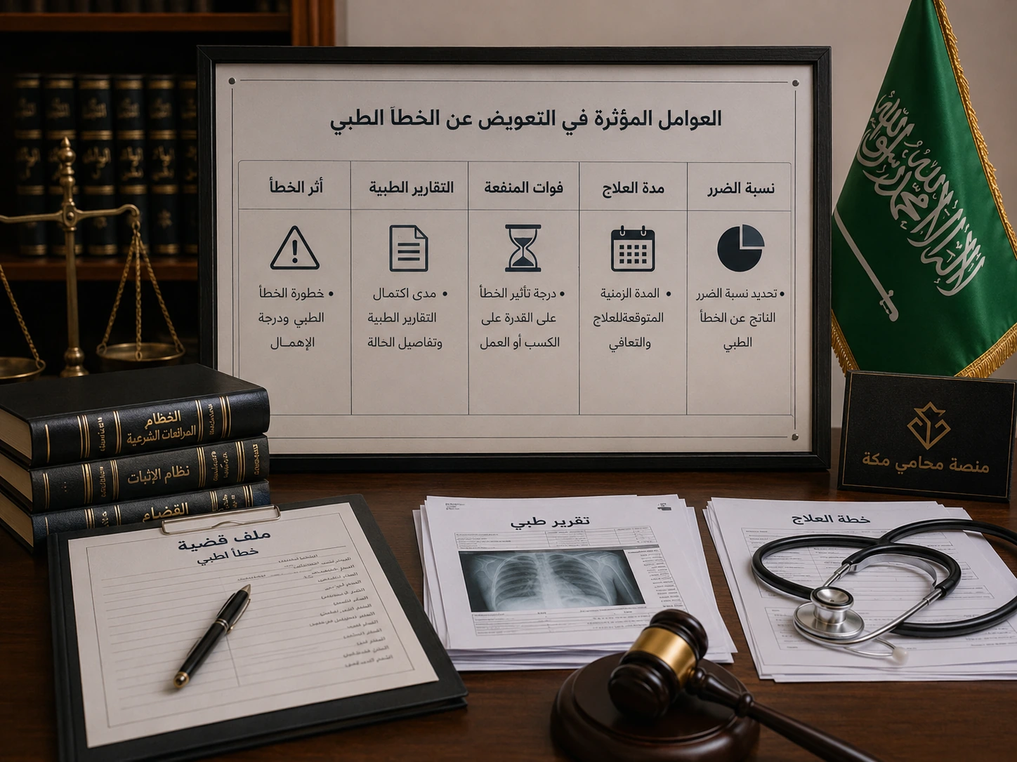 عناصر تقدير مبلغ تعويض الخطأ الطبي في السعودية