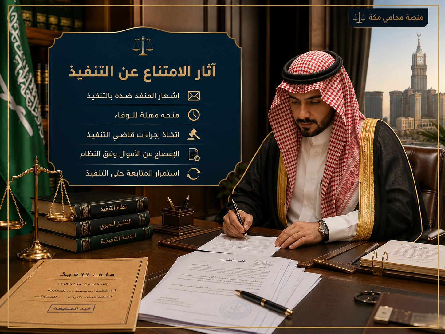 ما عقوبة الامتناع عن تنفيذ حكم قضائي في السعودية