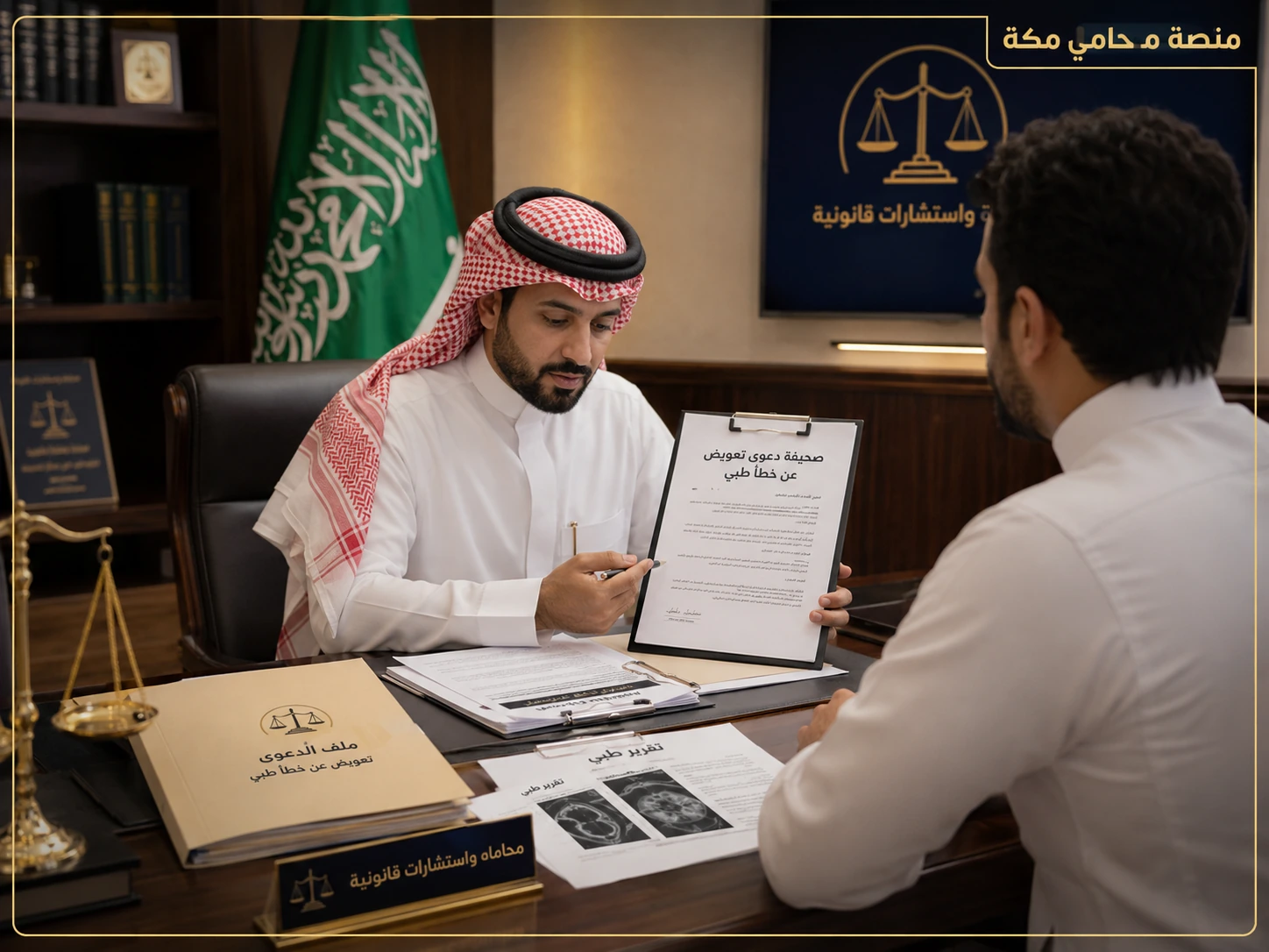 مكتب محاماة سعودي يراجع صيغة دعوى تعويض عن خطأ طبي قبل رفعها