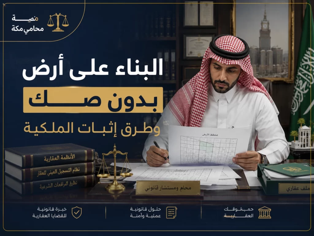 البناء على أرض بدون صك وطرق إثبات الملكية