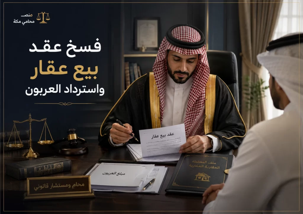 فسخ عقد بيع عقار واسترداد العربون