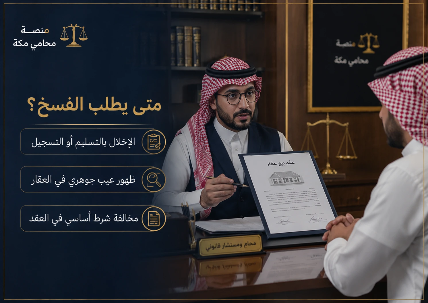 متى يطلب فسخ عقد بيع عقار