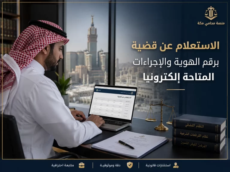 الاستعلام عن قضية برقم الهوية والإجراءات المتاحة إلكترونيا