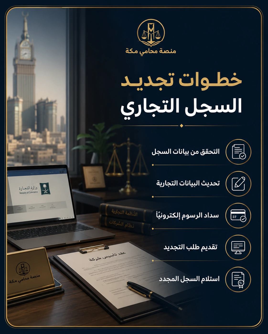 خطوات تجديد السجل التجاري والتأكيد السنوي للبيانات