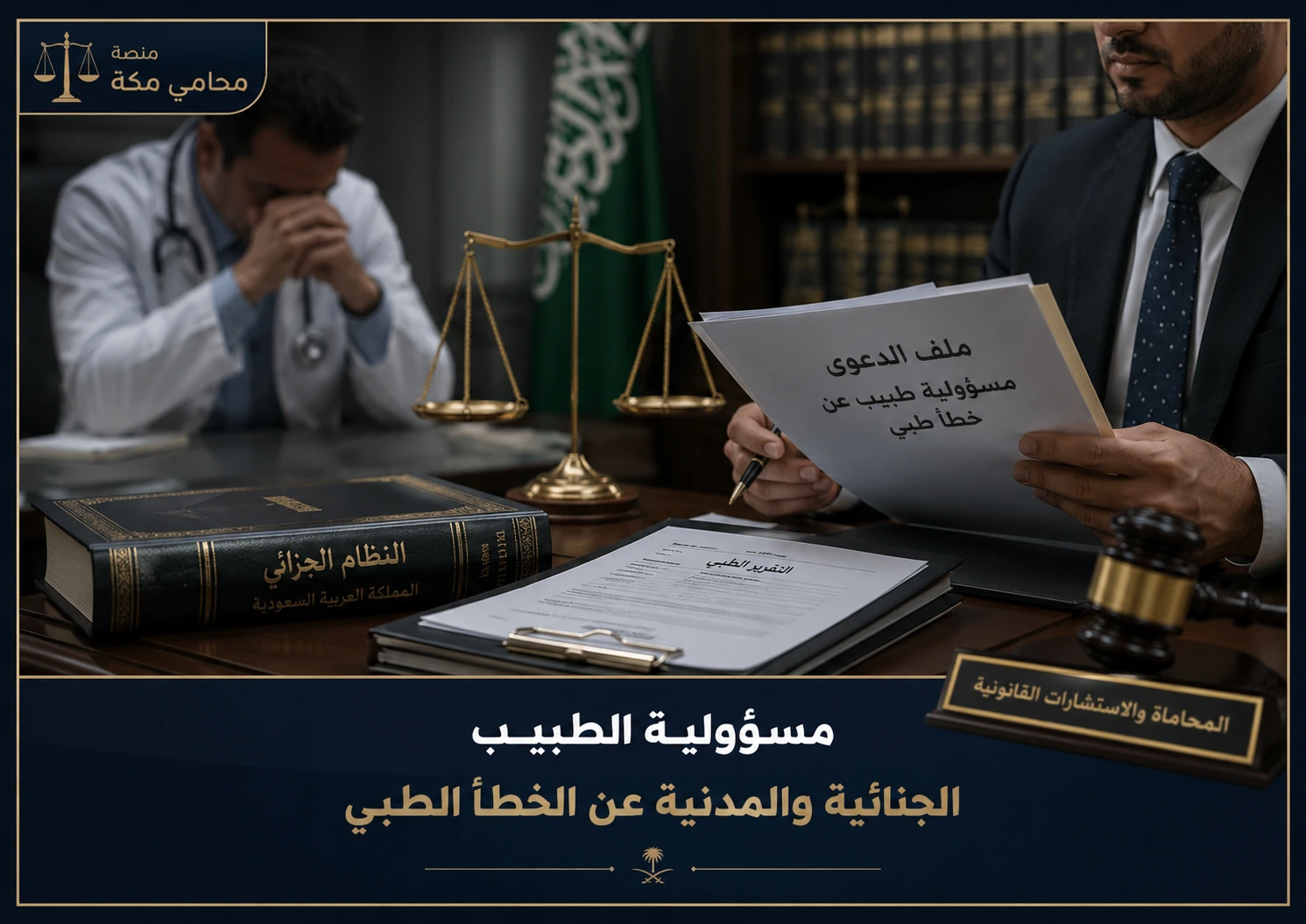 غلاف مسؤولية الطبيب الجنائية والمدنية عن الخطأ الطبي