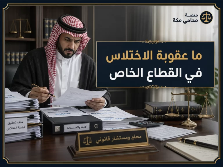 ما عقوبة الاختلاس في القطاع الخاص