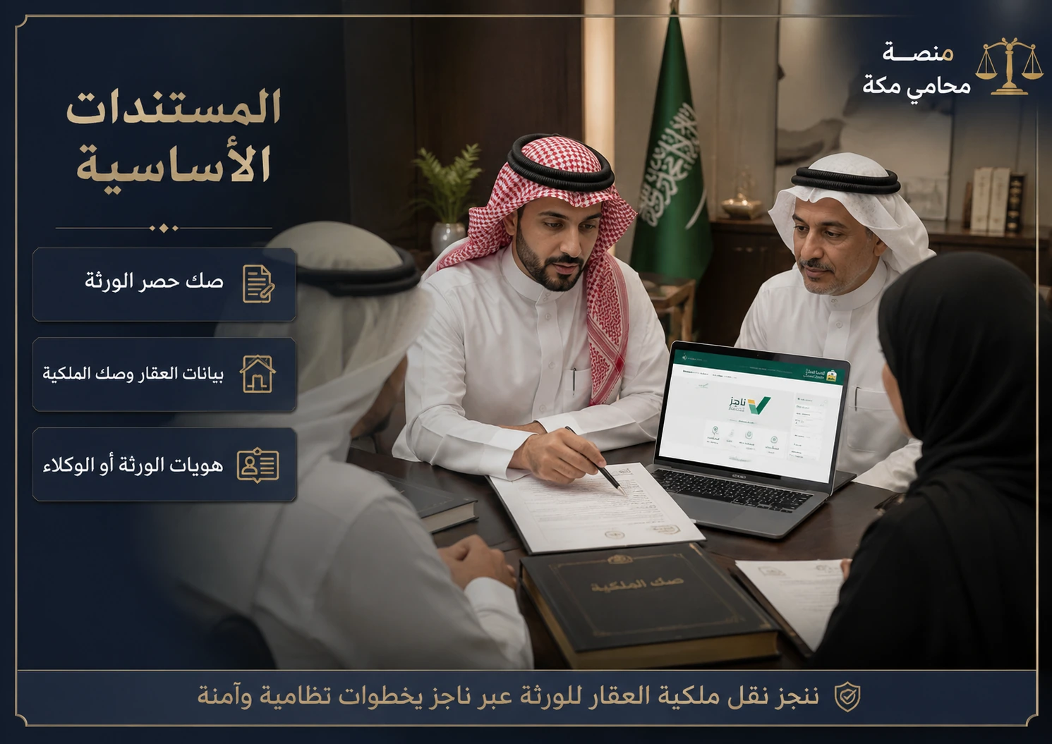 المستندات الأساسية لإفراغ عقار للورثة عبر ناجز