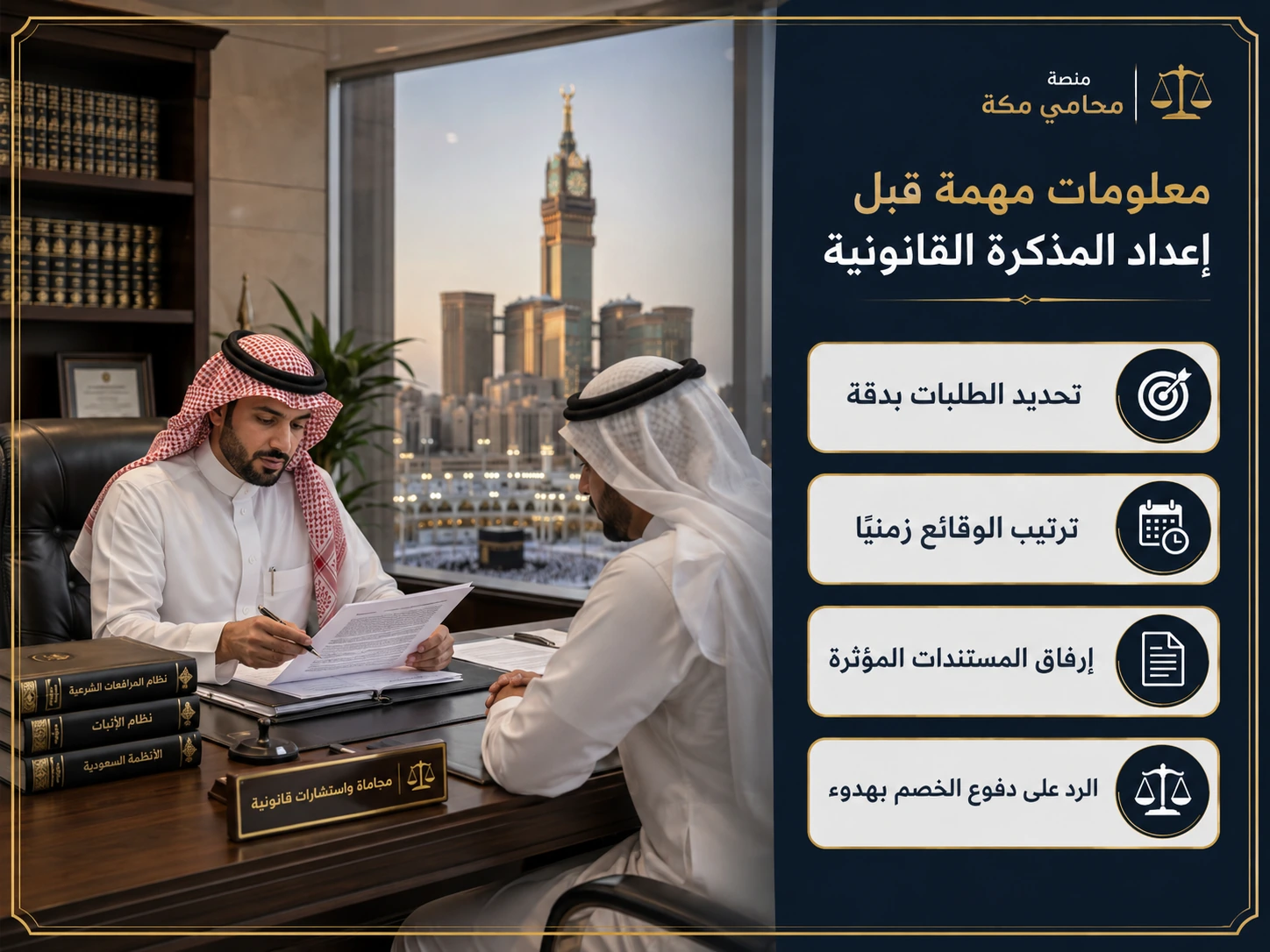 معلومات مهمة قبل إعداد المذكرة القانونية