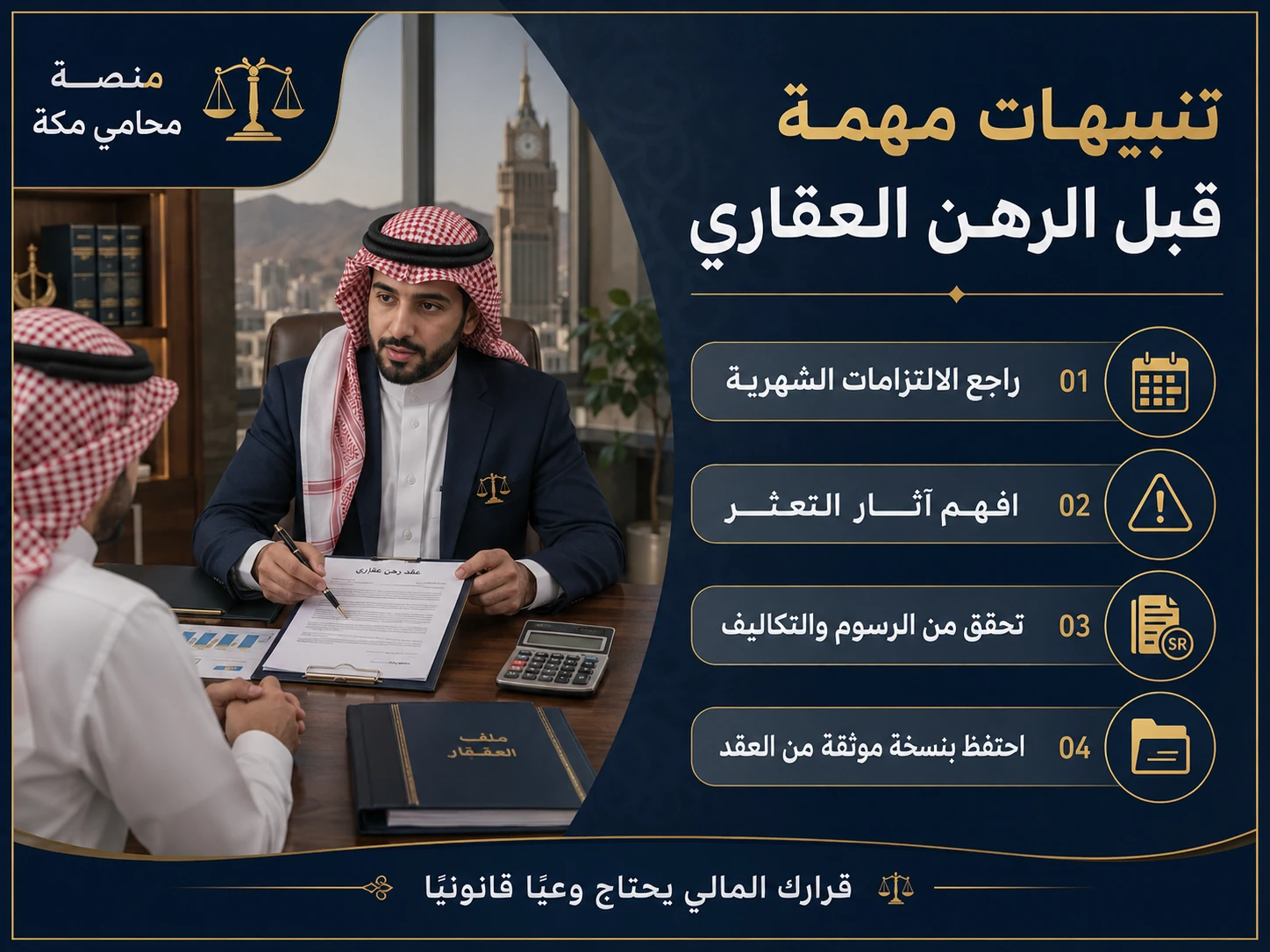 تنبيهات مهمة قبل توقيع عقد الرهن العقاري