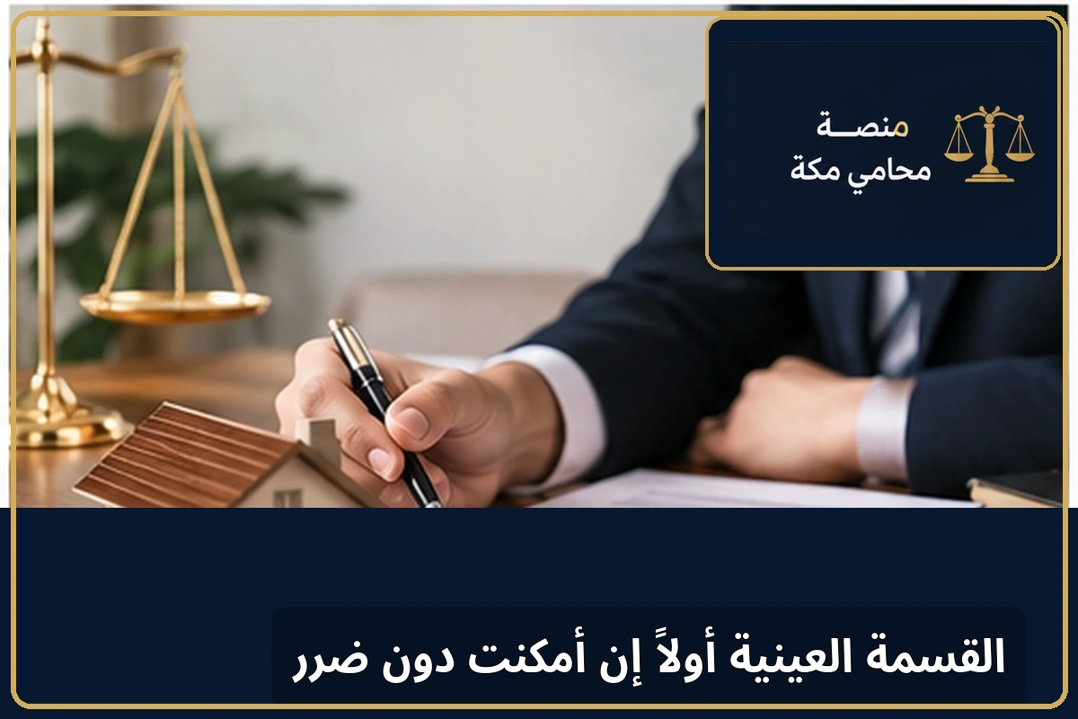 خيارات إزالة الشيوع والقسمة العينية
