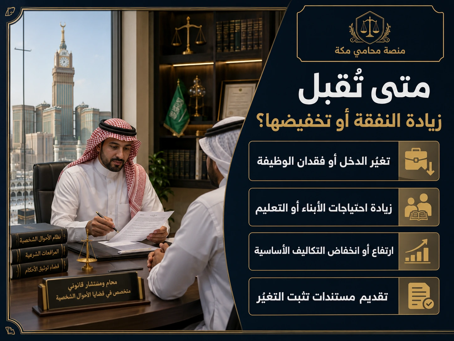 متى تُقبل زيادة النفقة أو تخفيضها؟