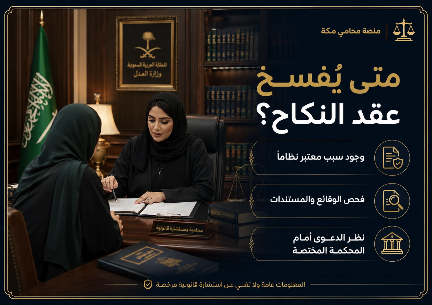 متى يفسخ عقد النكاح في السعودية