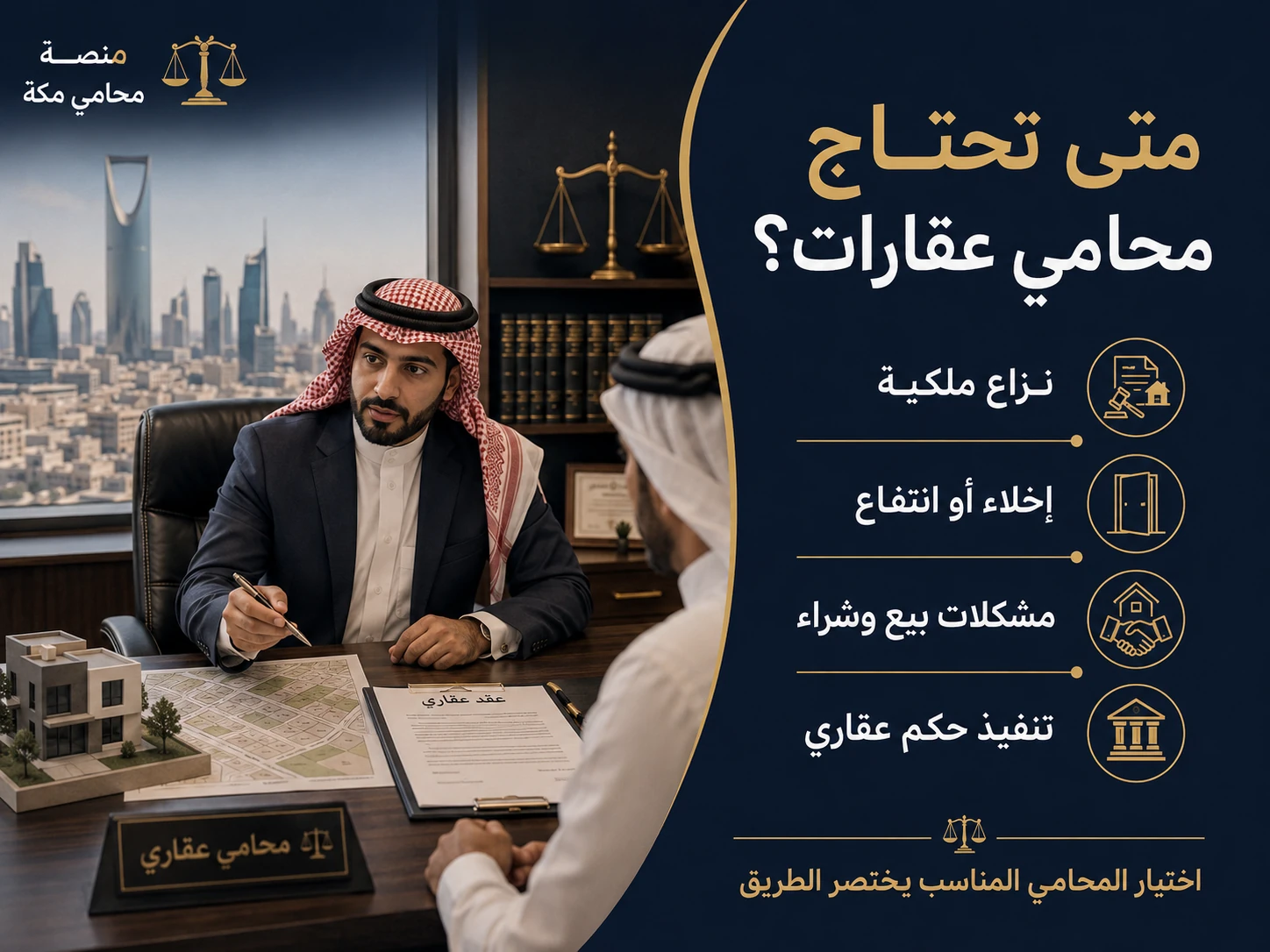 متى تحتاج إلى محامي عقارات في الرياض؟