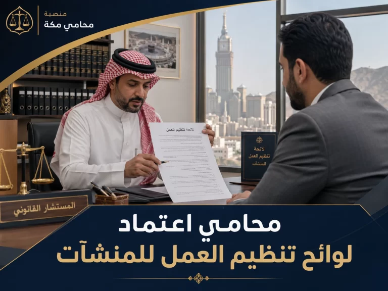 محامي اعتماد لوائح تنظيم العمل للمنشآت