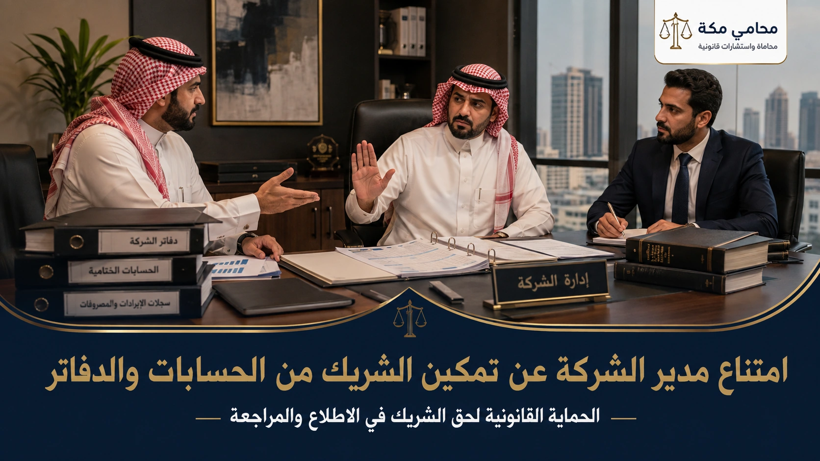 امتناع مدير الشركة عن تمكين الشريك من الحسابات والدفاتر