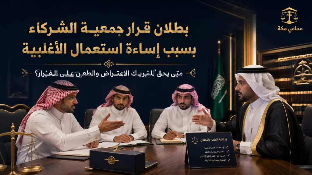 بطلان قرار جمعية الشركاء بسبب إساءة استعمال الأغلبية