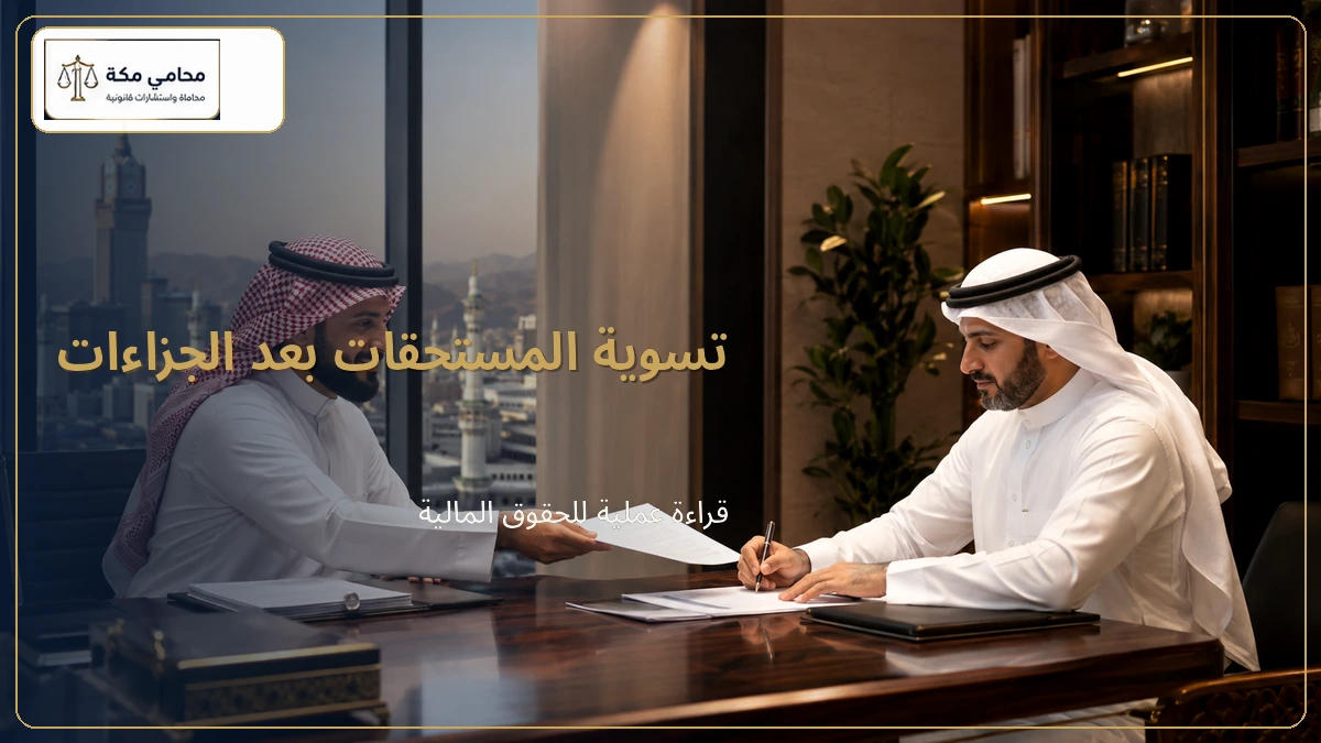 تسوية المستحقات بعد الجزاءات