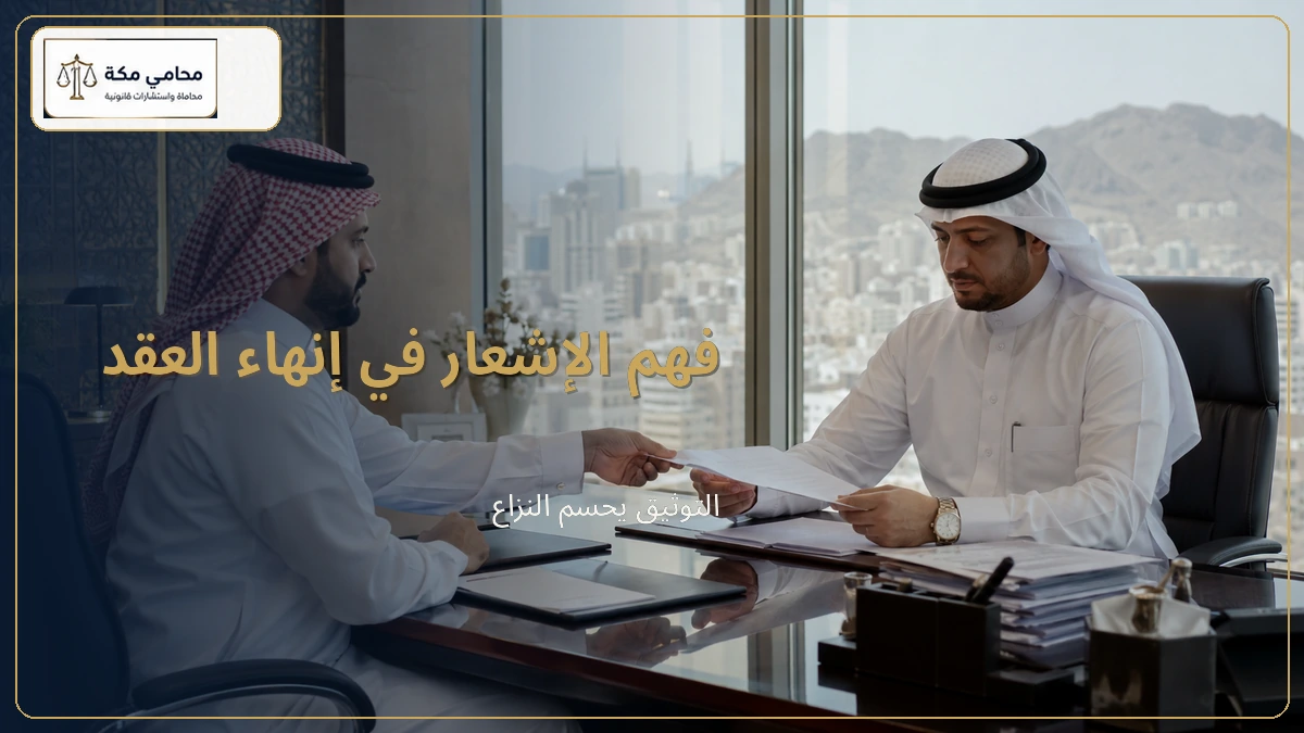 فهم الإشعار في إنهاء العقد