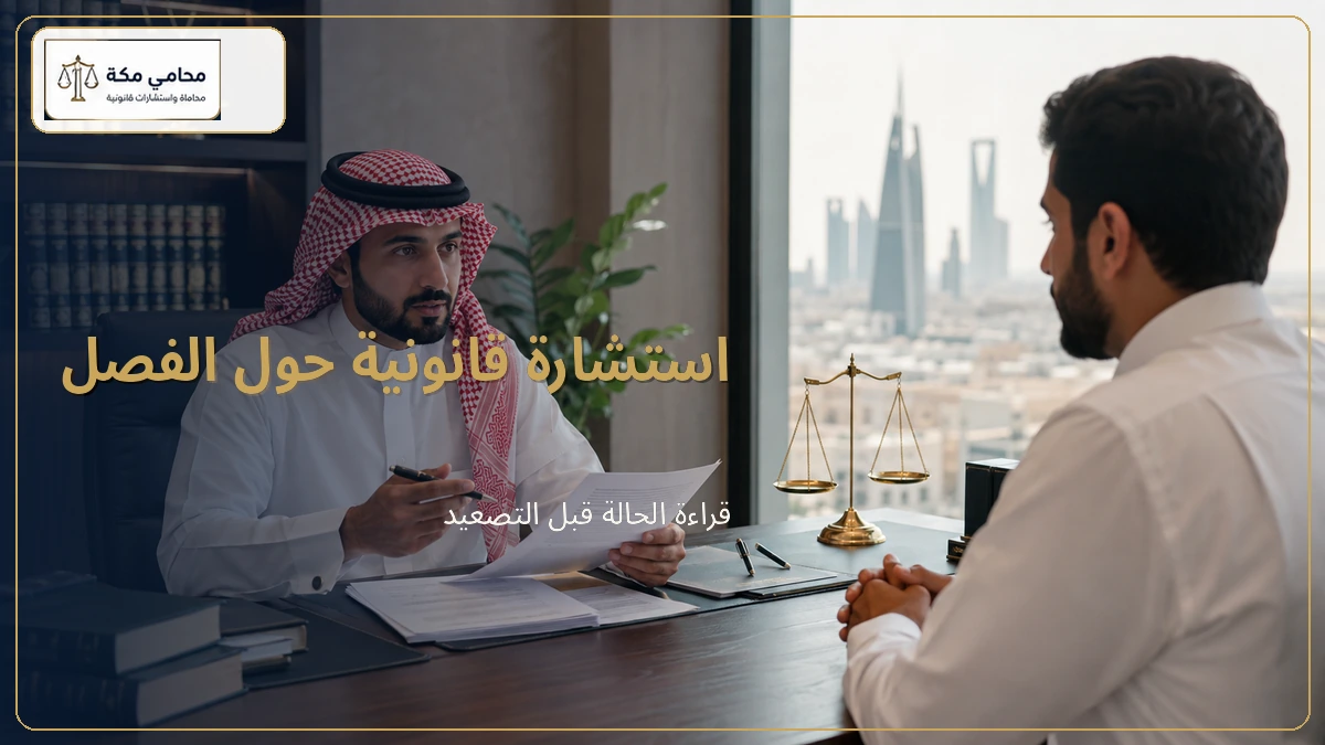 استشارة قانونية حول الفصل