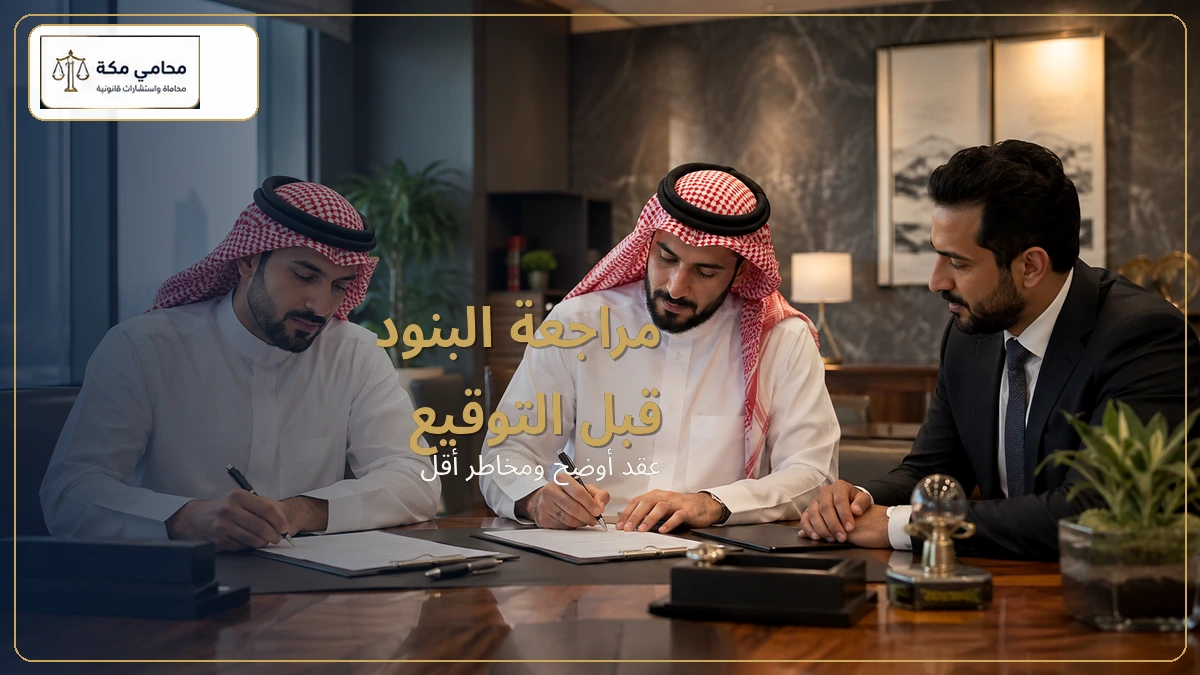 مراجعة البنود قبل التوقيع