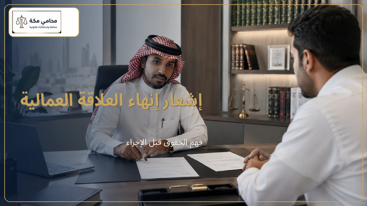 إشعار إنهاء العلاقة العمالية