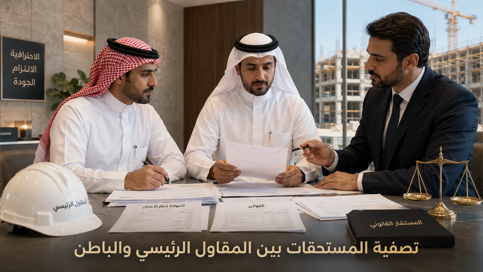 تصفية مستحقات المقاول الرئيسي والمقاول من الباطن