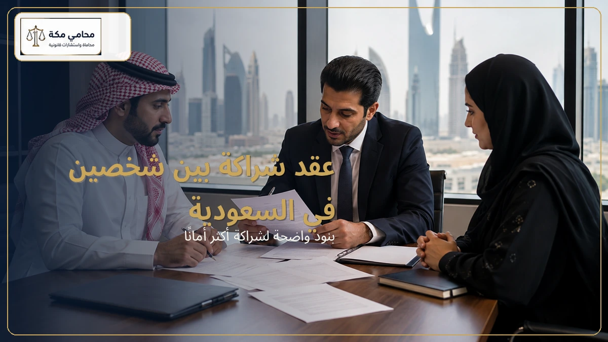 عقد شراكة بين شخصين في السعودية