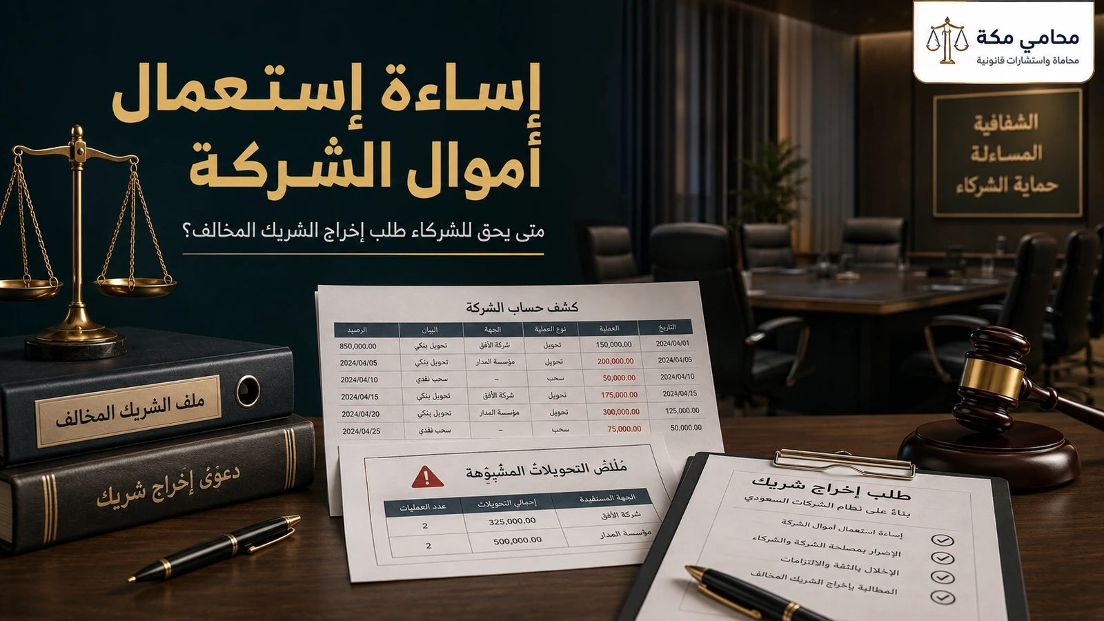 التدقيق في إساءة استعمال أموال الشركة