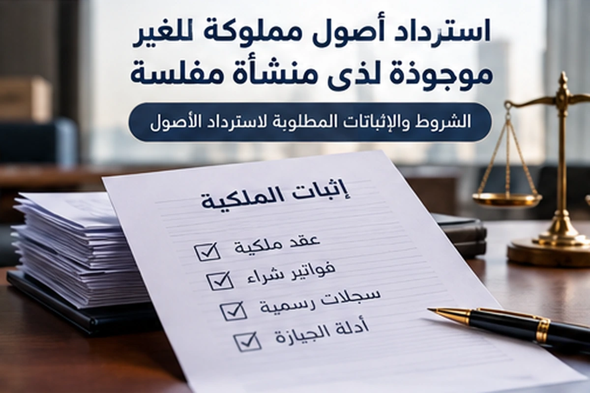 استرداد أصول مملوكة للغير موجودة لدى منشأة مفلسة