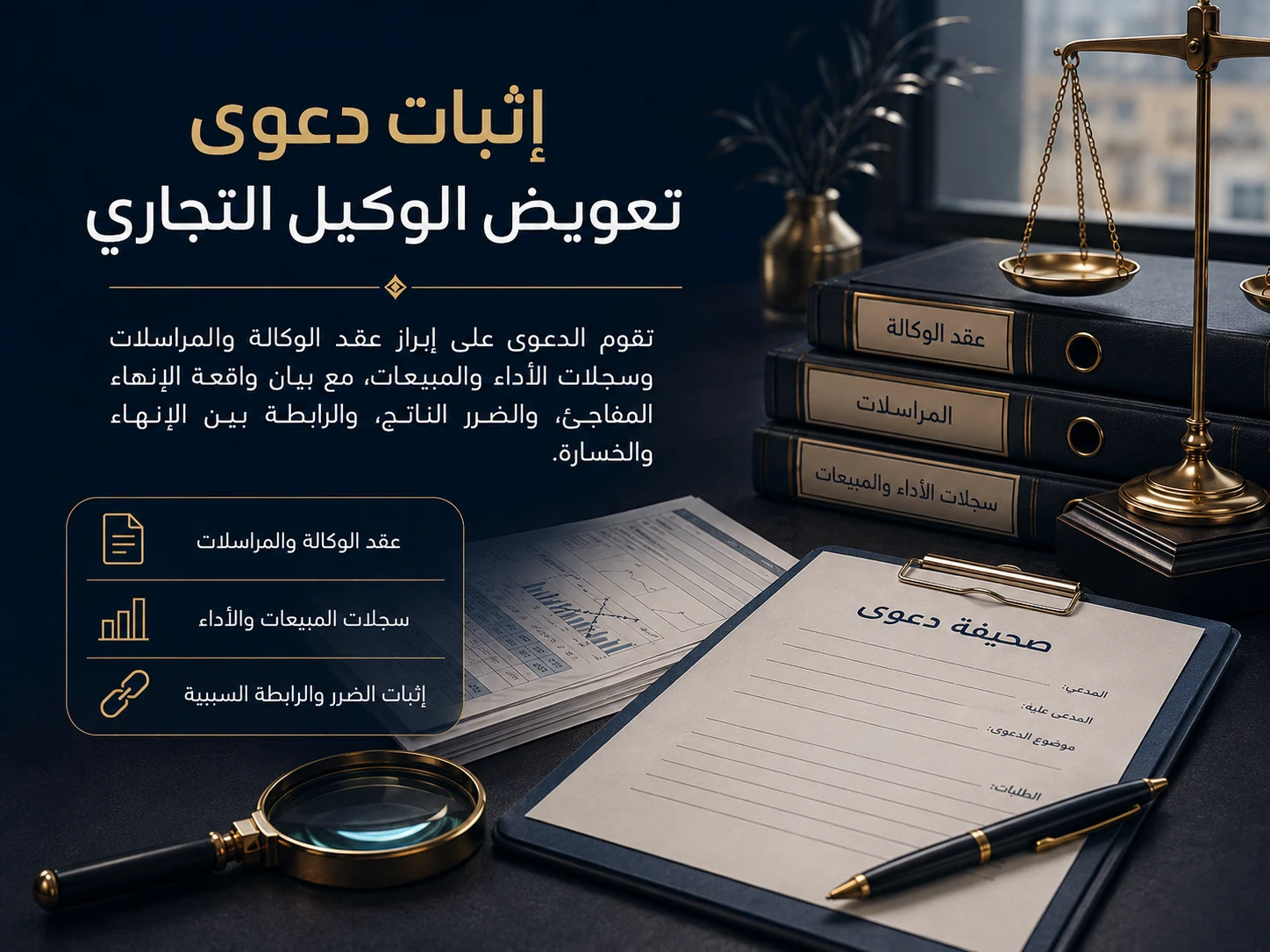 إثبات دعوى تعويض الوكيل التجاري