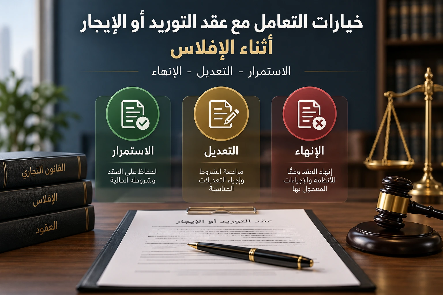 مصير عقود التوريد والإيجار عند دخول الشركة في الإفلاس