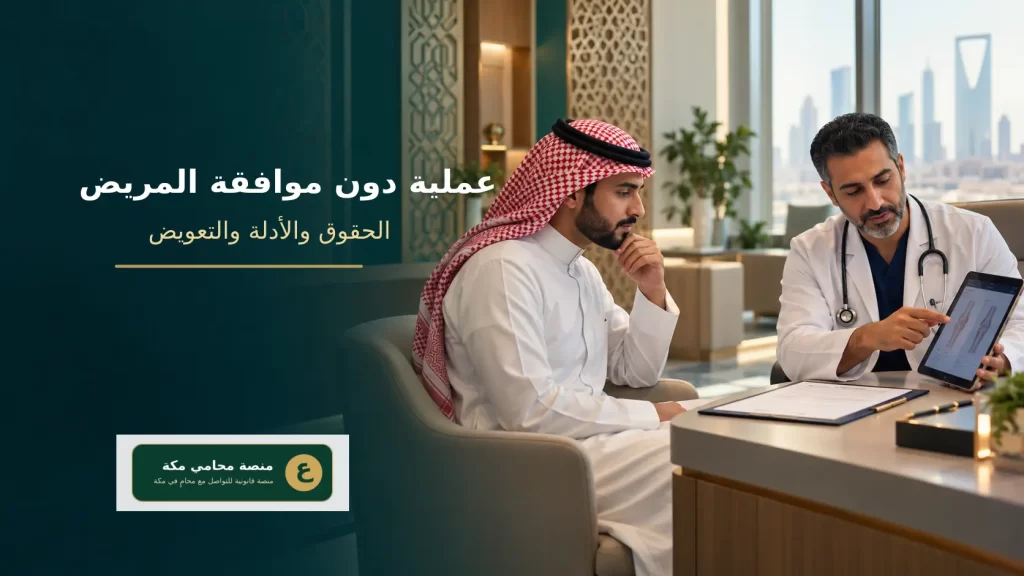 عملية دون موافقة المريض في السعودية وشرح الحقوق النظامية