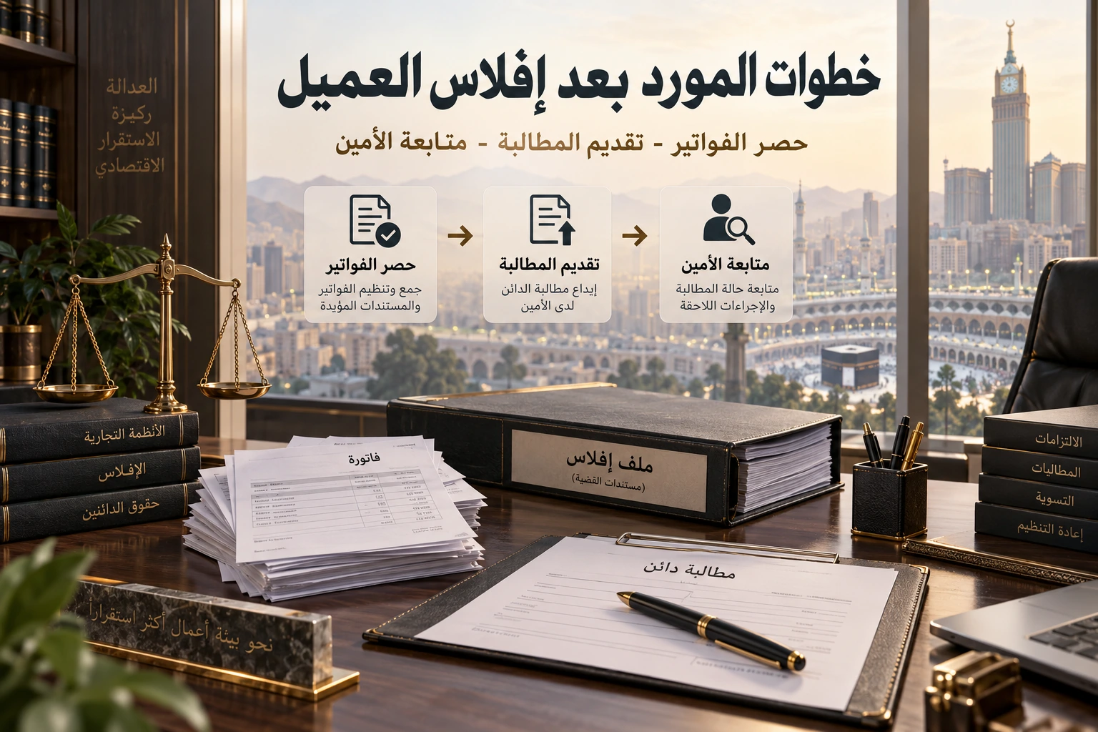 مطالبة المورد بحقوقه إذا أفلس العميل قبل سداد الفواتير