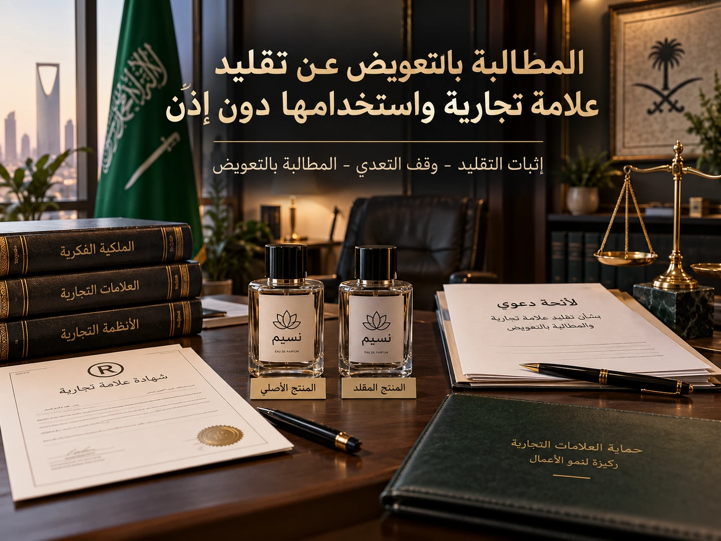 المطالبة بالتعويض عن تقليد علامة تجارية واستخدامها دون إذن