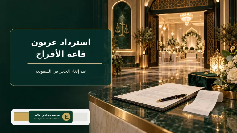 استرداد عربون قاعة الأفراح عند إلغاء الحجز في السعودية