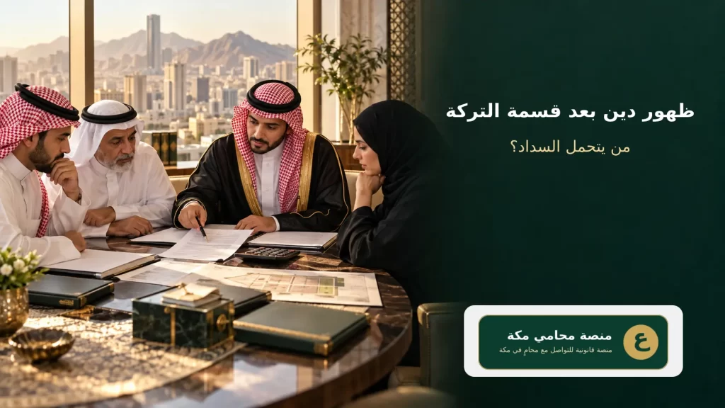 ورثة يراجعون دينًا ظهر بعد تقسيم التركة في السعودية