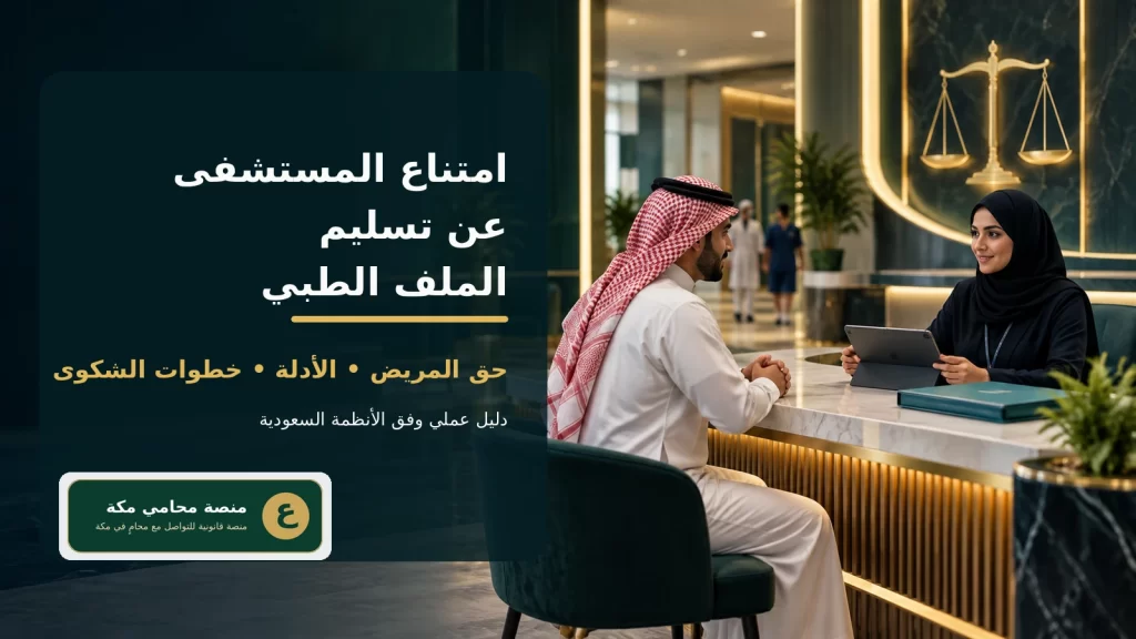 امتناع المستشفى عن تسليم الملف الطبي في السعودية