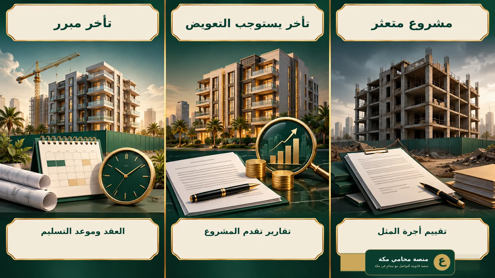 الفرق بين تأخر المشروع العقاري المبرر والتأخر الموجب للتعويض والتعثر