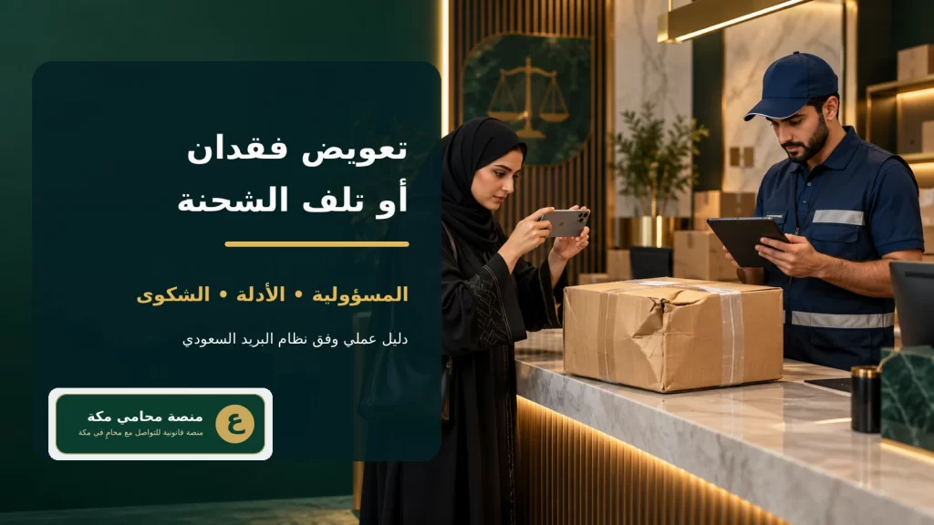 تعويض فقدان أو تلف الشحنة لدى شركة التوصيل في السعودية
