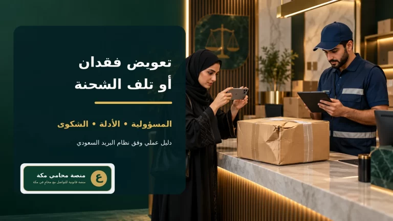 تعويض فقدان أو تلف الشحنة لدى شركة التوصيل في السعودية